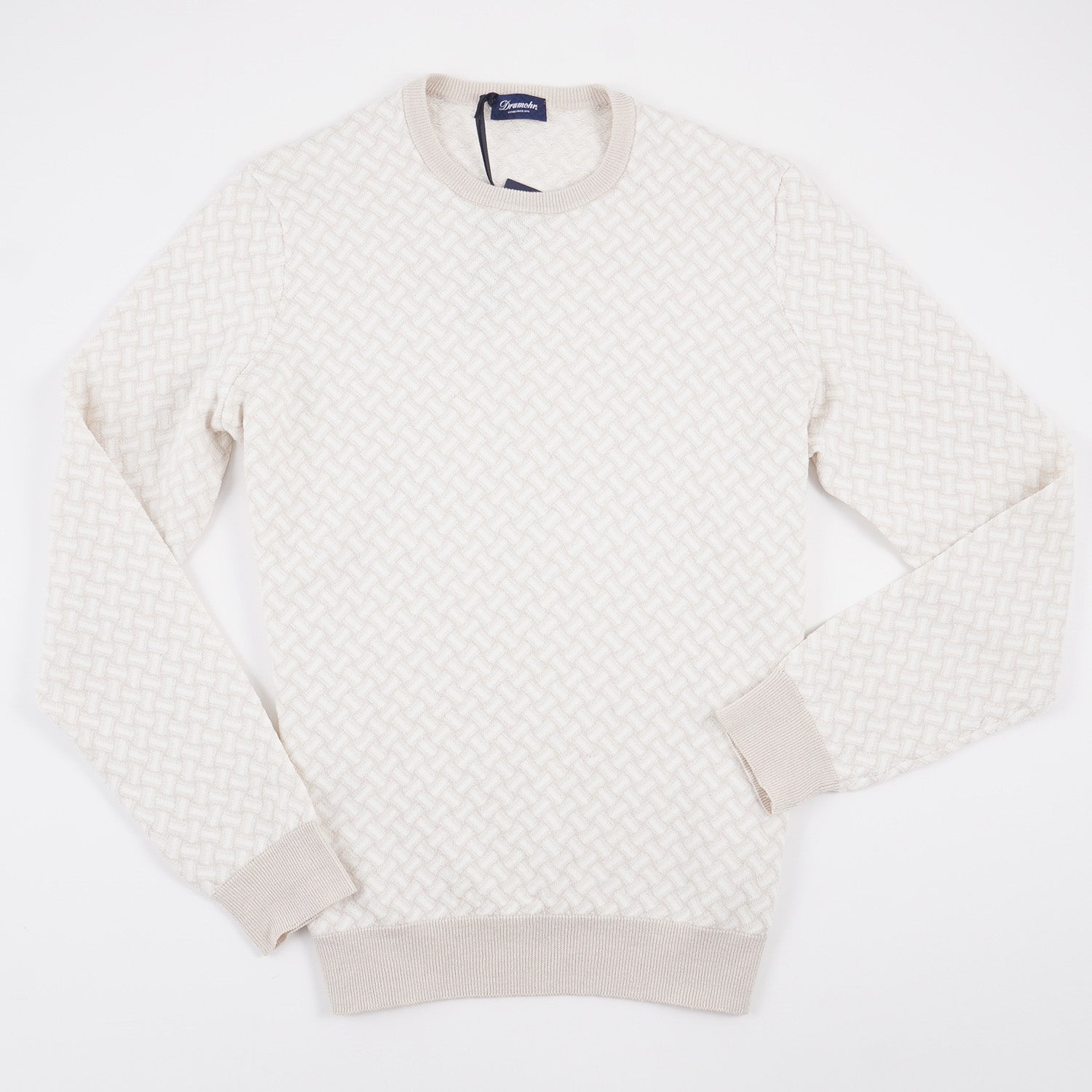 Drumohr 'Biscottino' Cotton and Linen Sweater for Women - Soft Casual Pullover for Fall & Winter - Perfect for Office, Travel and Cozy Evenings