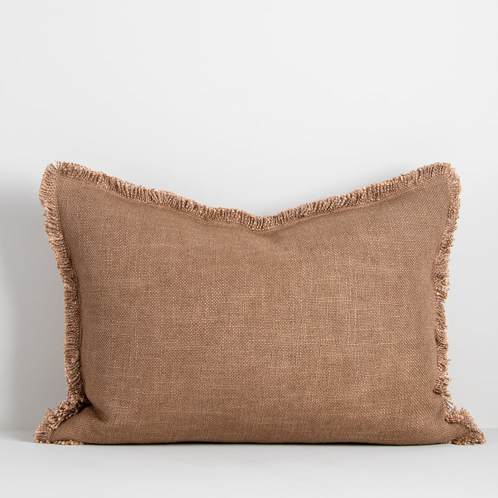 Premium Dover Lumbar Support Cushion with Feather Inner - Comfortable Tan Back Pillow for Office Chair, Car Seat, Sofa & Home Decor