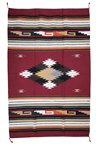 Center Diamond, Dark Red/Multi