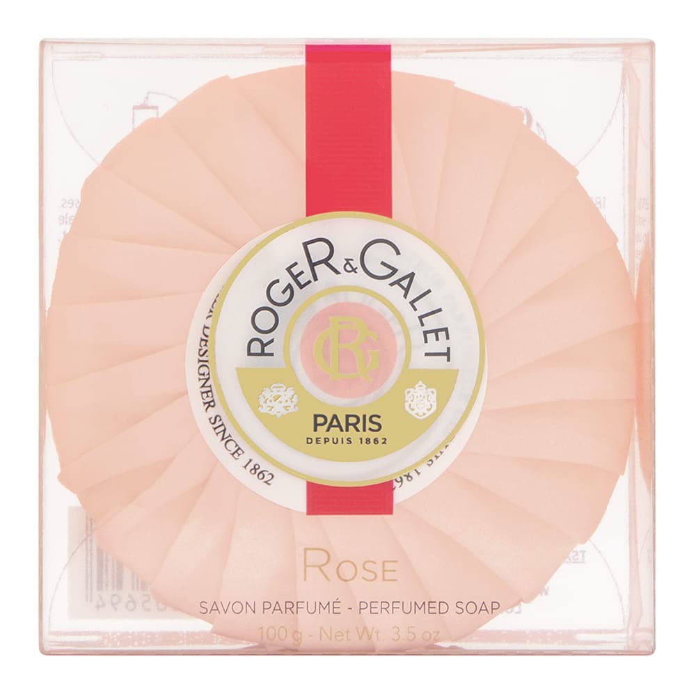 Roger & Gallet French Rose Soap - Luxury Handmade Soap with Natural Ingredients for Sensitive Skin | Perfect for Bath, Gift, and Spa Relaxation at Home