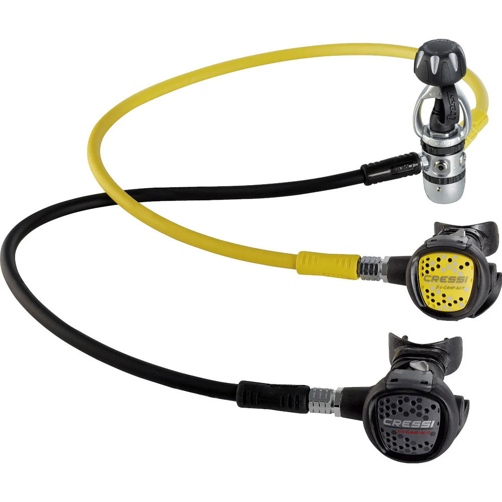 Cressi AC2/XS Compact Scuba Diving Regulator with Octopus XS Compact - Perfect for Recreational and Professional Divers - Ideal for Underwater Exploration and Safety