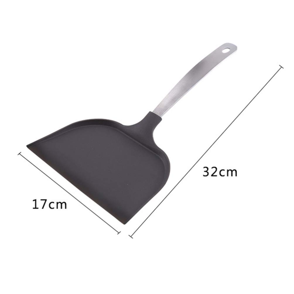DOITOOL Stainless Steel Pizza Spatula - 12 Inch Baking & BBQ Turner with Wooden Handle - Perfect for Pizza, Cookies, Pancakes & Outdoor Grilling