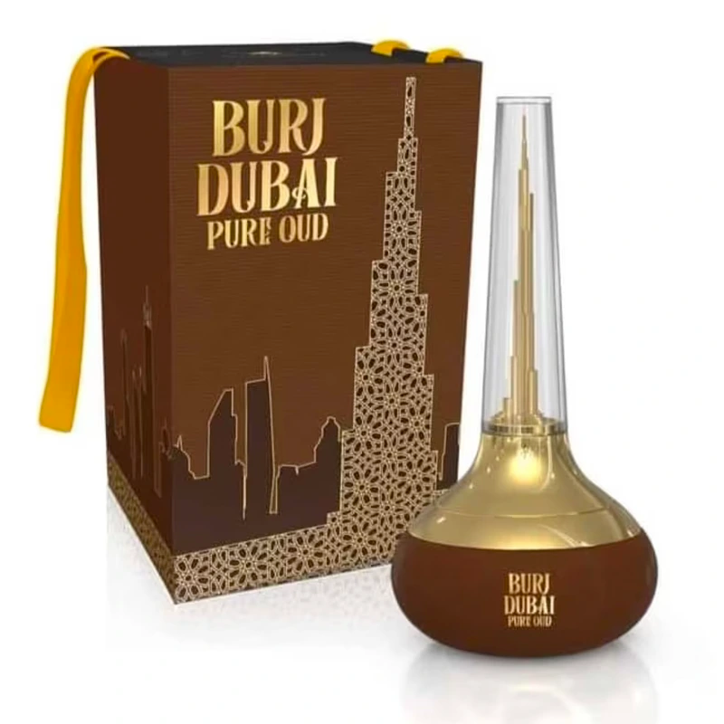 Burj Dubai Pure Oud 3.4 oz EDP Unisex Perfume - Luxury Arabic Scent for Men & Women | Perfect for Date Nights, Special Occasions & Daily Wear