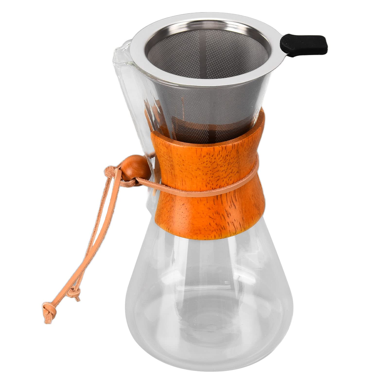 Premium Glass Pour Over Coffee Maker Set - Durable Camping & Travel Coffee Pot, Compact Design for Office, Studio, Restaurant - Perfect for Home Brewing, Outdoor Adventures & Professional Use
