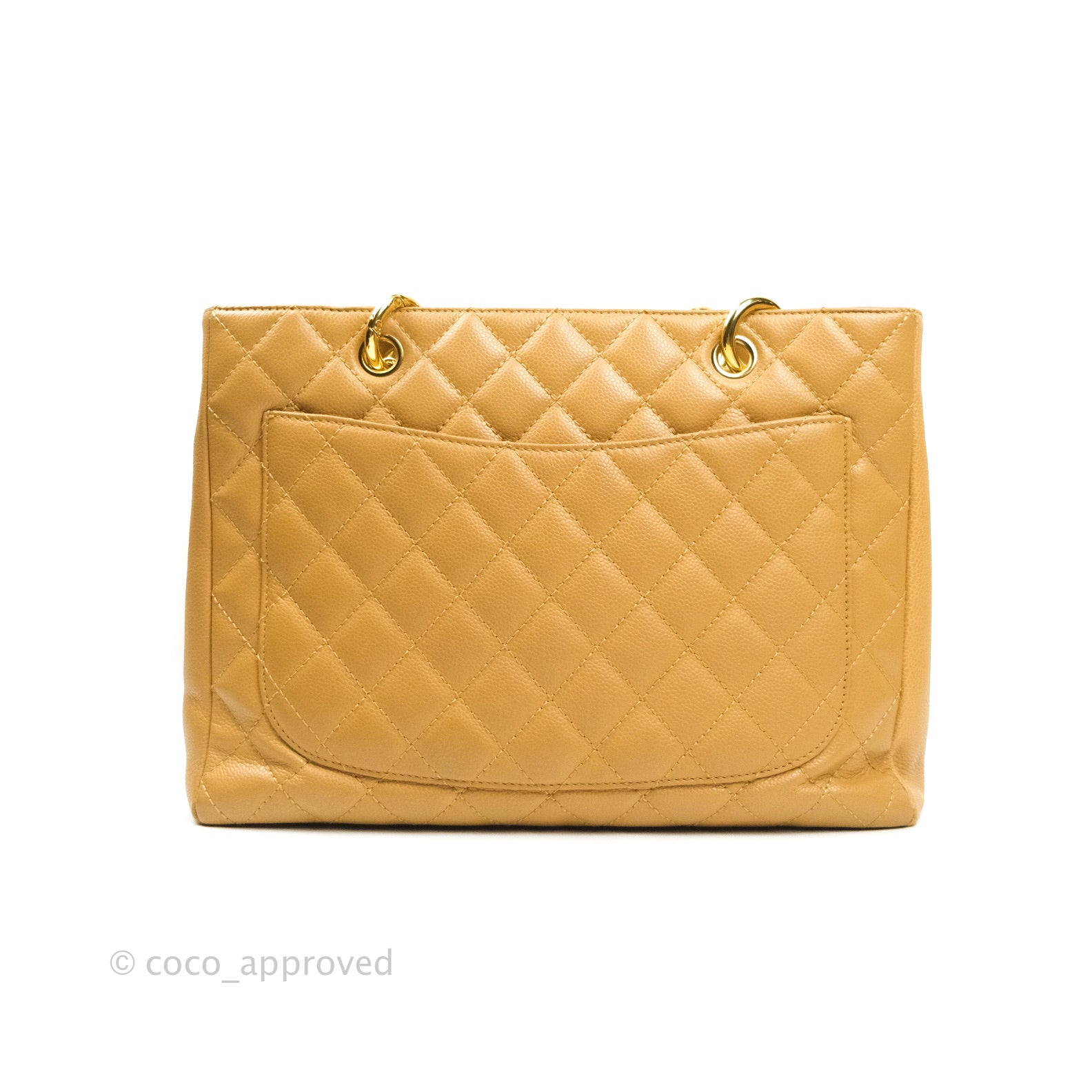 Chanel Caviar Leather Grand Shopping Tote GST Bag - Dark Beige with Gold Hardware | Luxury Designer Handbag for Women, Perfect for Work, Travel & Everyday Use