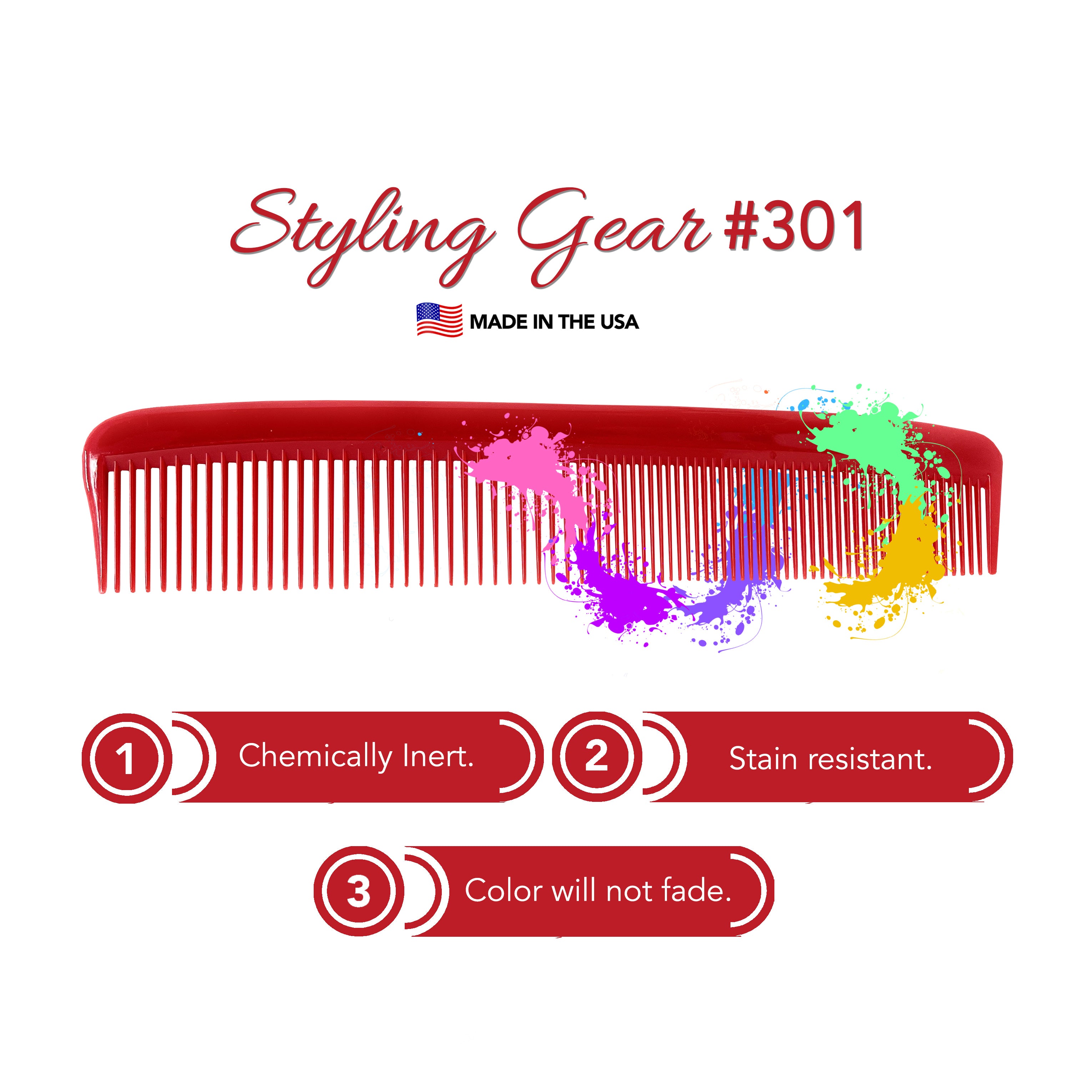 Professional Hair Cutting Comb Set - Wide & Fine Tooth Barber Comb for Styling, Cutting, Shampoo & Parting (1PC) - Perfect for Salon, Home Haircuts & Styling Tools