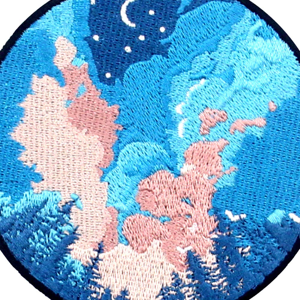 Starry Sky Outdoor Embroidered Patch - Iron On & Sew On Applique for Jackets, Backpacks & Hats | Adventure & Camping Accessories