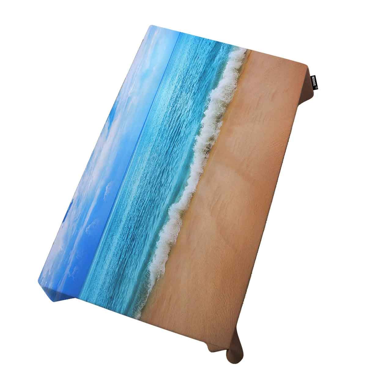 Blue Ocean Beach Tablecloth 60x90 Inch - Waterproof Rectangle Table Cover for Kitchen, Dining, Buffet - Indoor/Outdoor Decor for Parties, Picnics & Coastal-Themed Events