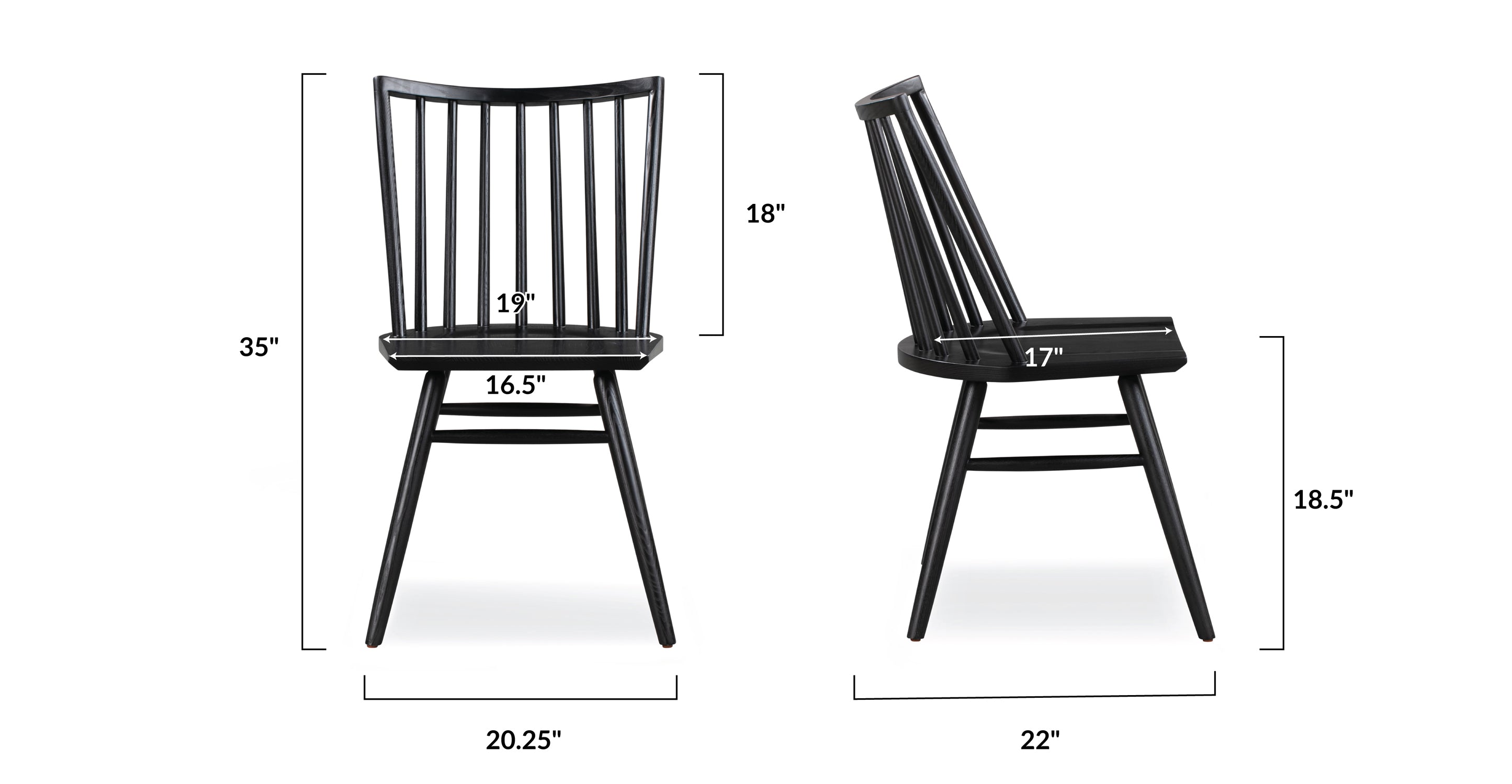 Stylish Talia Dining Chair - Modern Wooden Dining Room Chair with Upholstered Seat - Perfect for Kitchen, Dining Room, and Home Office