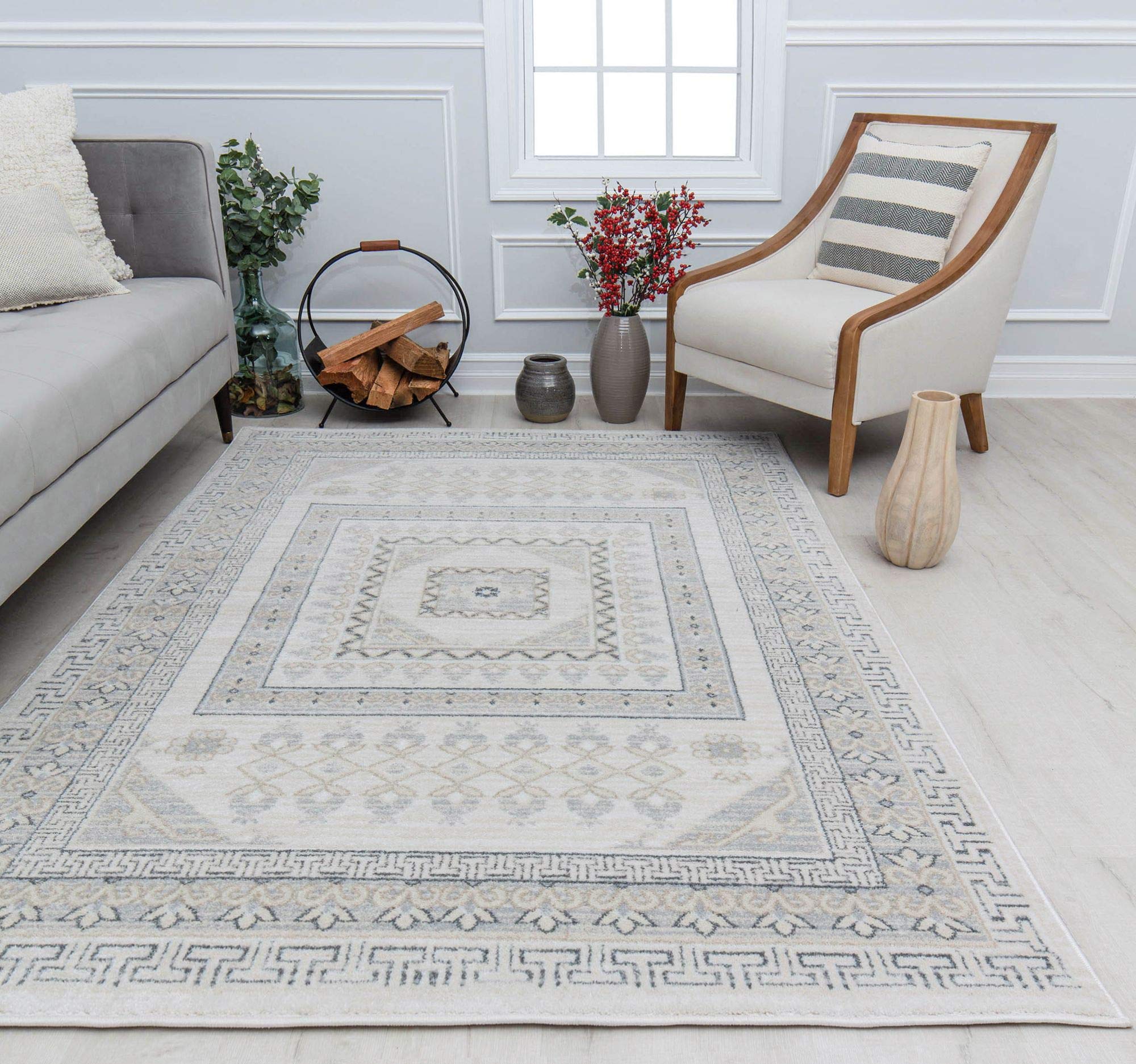 Rugs America Harper HY40D Perspective Abstract Vintage Area Rug 8' x 10' - Modern Bohemian Home Decor for Living Room, Bedroom & Office