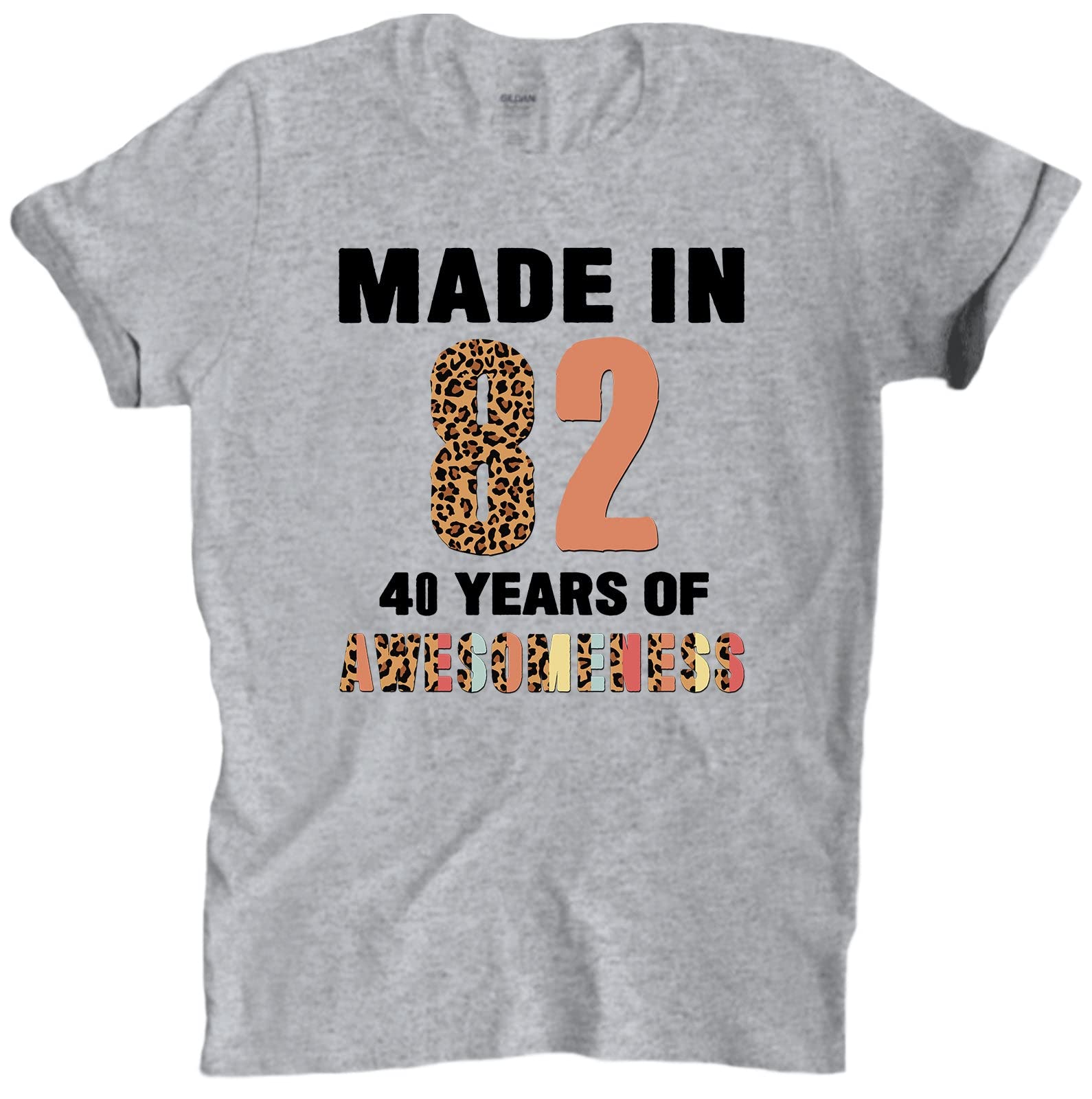 Lotacy 40 Years of Awesomeness Birthday Shirt - Vintage 1982 Design Women's T-Shirt Gift for Her | Perfect for Milestone Birthdays, Parties & Celebrations