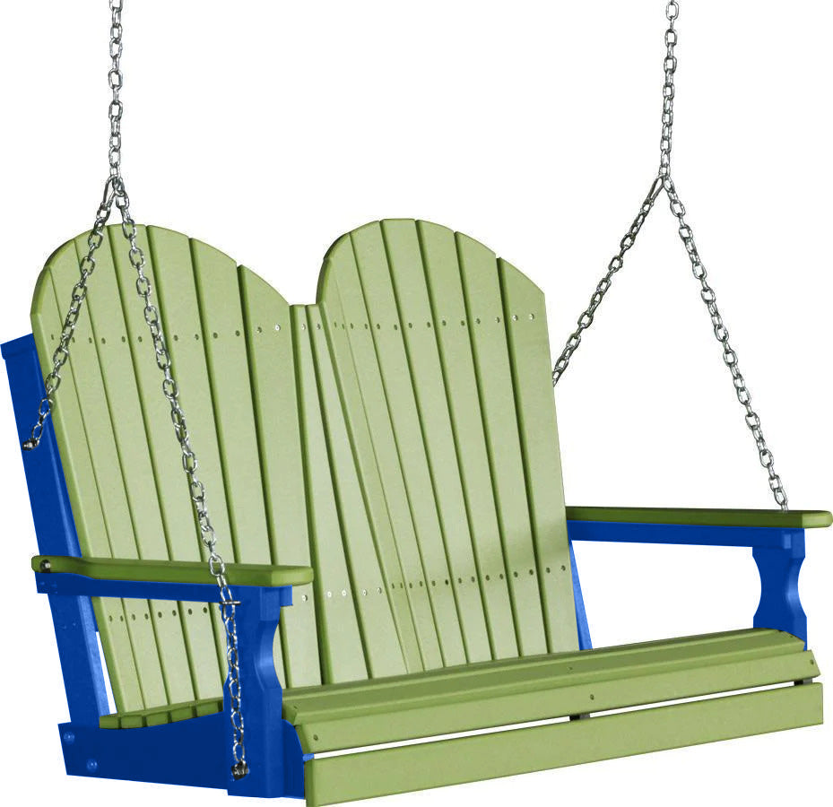 Lime Green on Blue