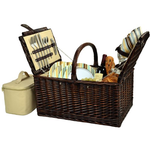 Brown Wicker- Santa Cruz Plates/Napkins