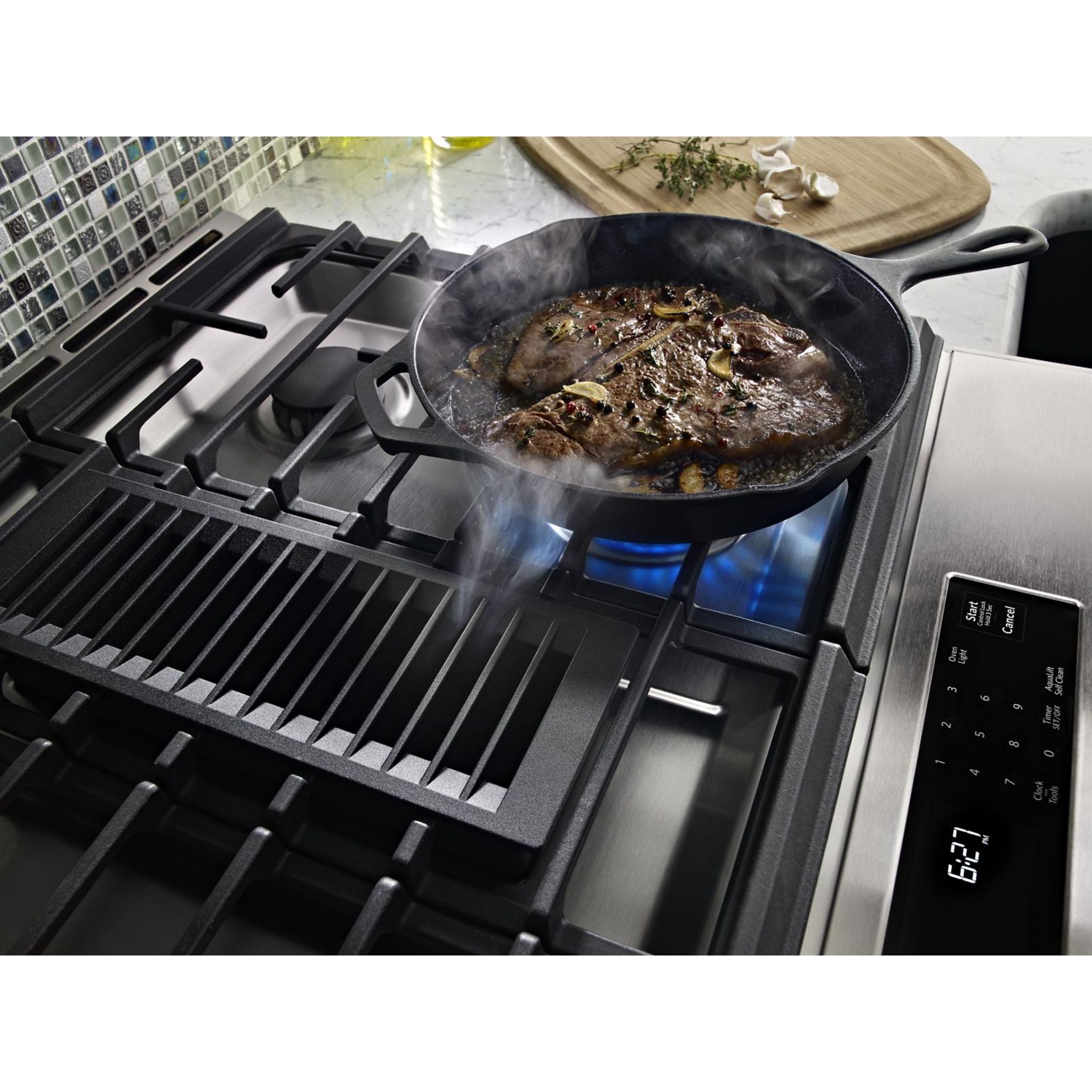 KitchenAid KSDG950ESS 30-Inch Slide-In Dual Fuel Range - Stainless Steel Gas Stove & Electric Oven for Professional Cooking & Baking at Home