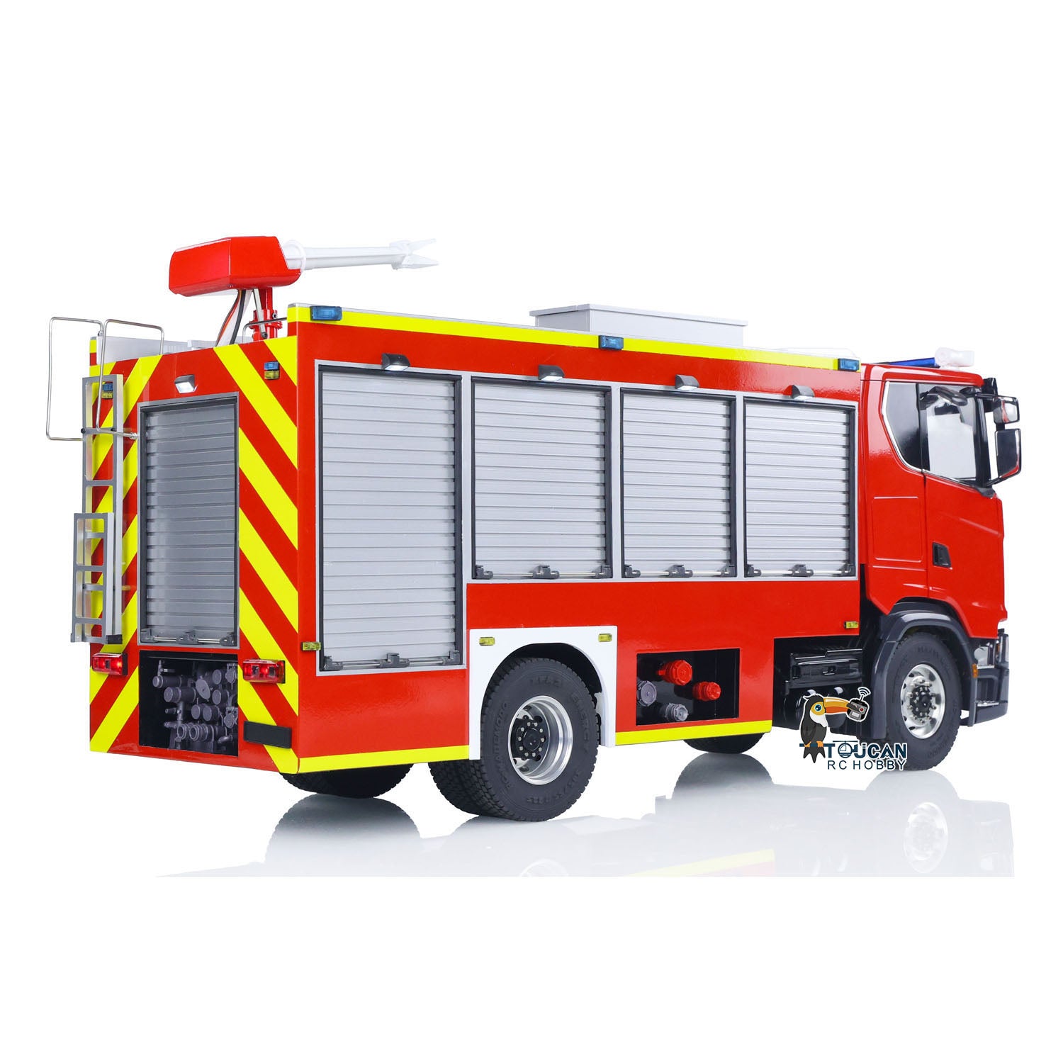 1/14 Scale 4X4 Metal Axles Remote Control Fire Truck BZ i6S RC Car with 2-Speed, Light & Sound System - PNP (No Battery) - Perfect for Firefighting Simulation and RC Hobby Enthusiasts