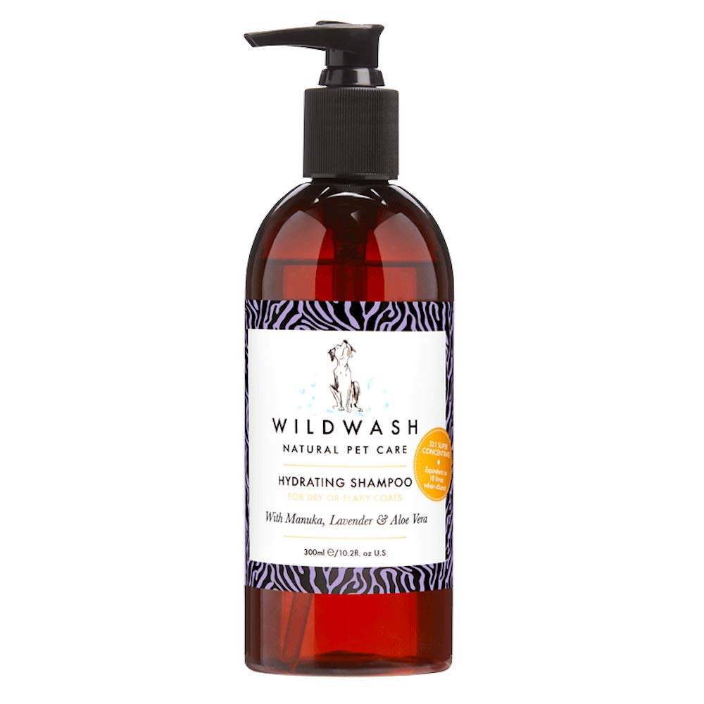 PRO Hydrating Dog Shampoo for Dry & Flaky Skin - Natural Conditioning with Manuka Honey, Lavender & Aloe Vera - UK Made Pet Grooming Product - 10.2 fl oz (Dilutes to 2.6 gal) - Perfect for Sensitive Skin & Allergy Relief Bath Time