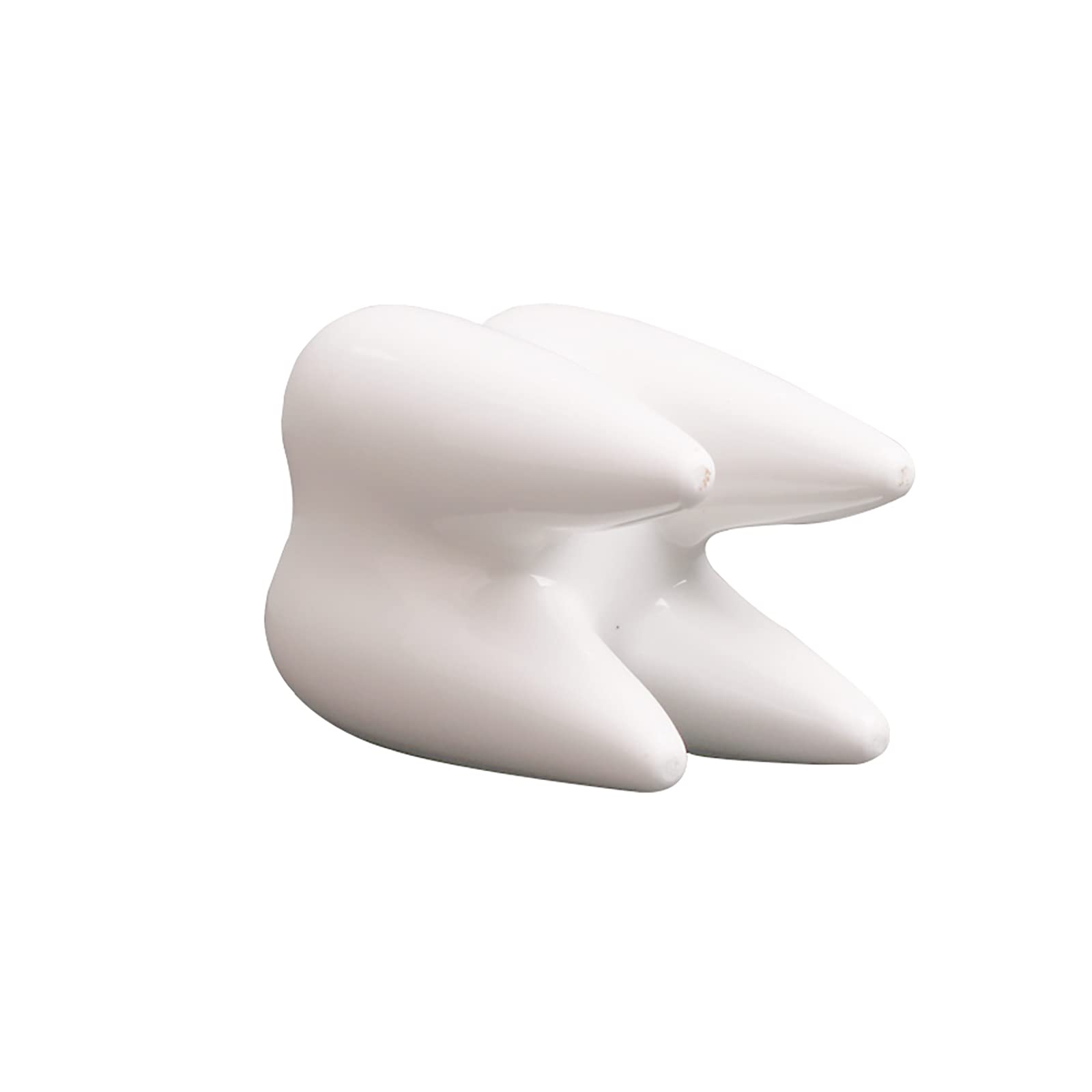 Cute Tooth-Shaped White Ceramic Succulent Planter - Small Cactus Pot & Flower Vase for Home Decor, Creative Pen/Pencil Holder for Office Desk - Perfect for Windowsills, Shelves & Gift Giving (Plants Not Included)