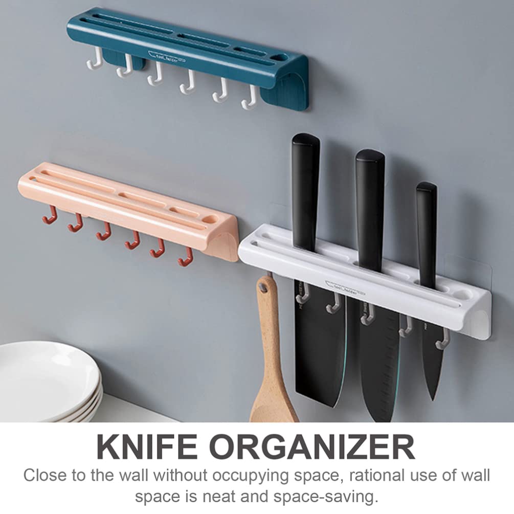 Wall-Mounted Kitchen Utensil Rack - Drilling ABS Cookware Organizer with Hanging Storage Shelf for Shovels and Tools, Perfect for Small Kitchen Space Organization