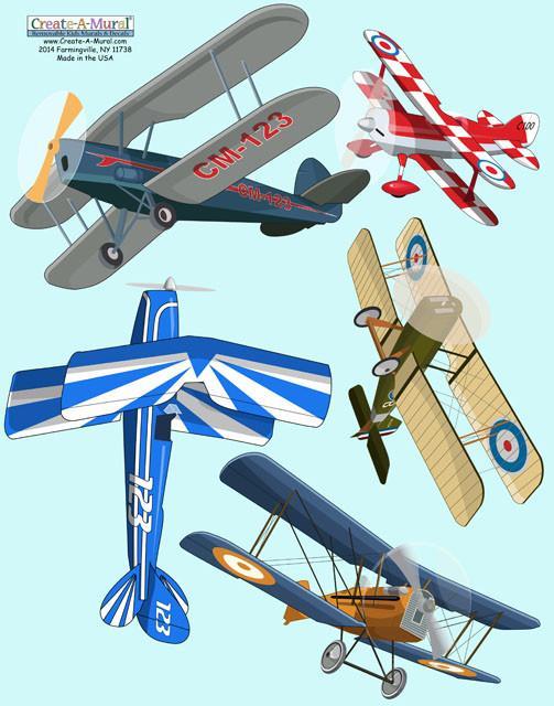 Stunning Plane & Cloud Murals Wall Decals - Perfect for Kids' Rooms, Nurseries & Home Decor