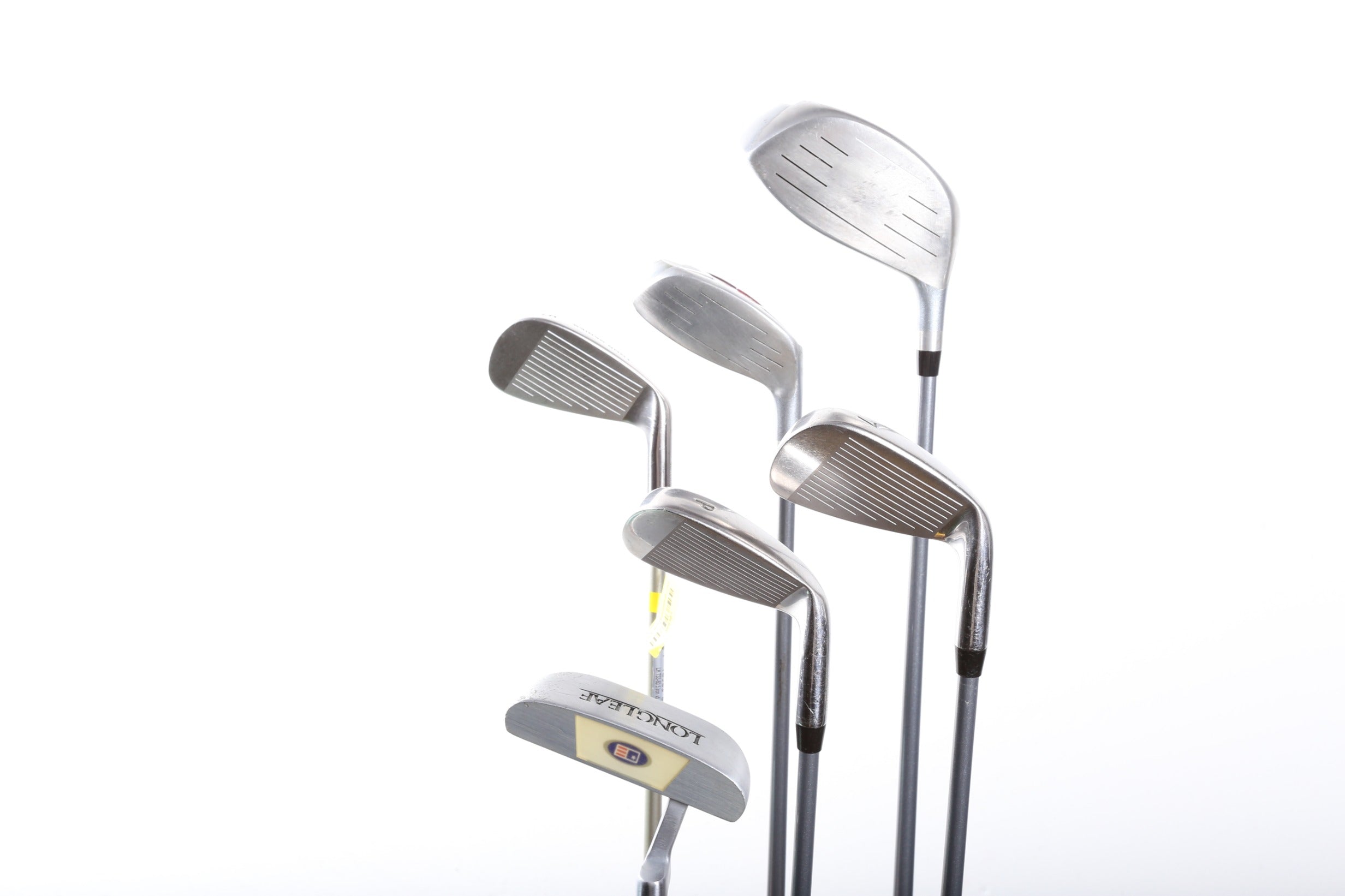 Lefty US Kids Golf U/L 60 Blue/Black/Grey Driver, 4H, 5I, 7I, PW, Putter Set - Complete Left-Handed Junior Golf Clubs for Beginners - Perfect for Youth Golf Training & Tournament Play