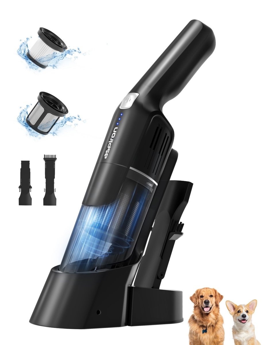 ASPIRON® 15000Pa Powerful Cordless Vacuum Cleaner - 99.9% Dust Removal, 2-in-1 Brush, Charging Dock, Lightweight for Hardwood Floors & Carpets - Perfect for Home, Office & Pet Hair Cleaning