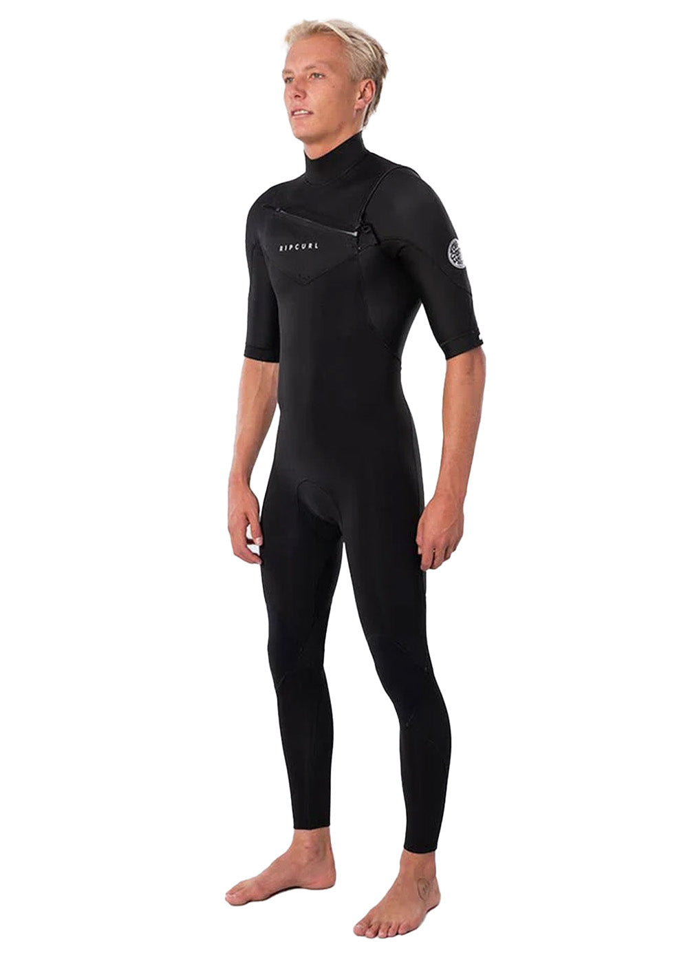 Rip Curl Men's Dawn Patrol 2mm Chest Zip Short Sleeve Steamer Wetsuit - Perfect for Surfing, Diving & Water Sports | Comfortable & Durable Neoprene Suit