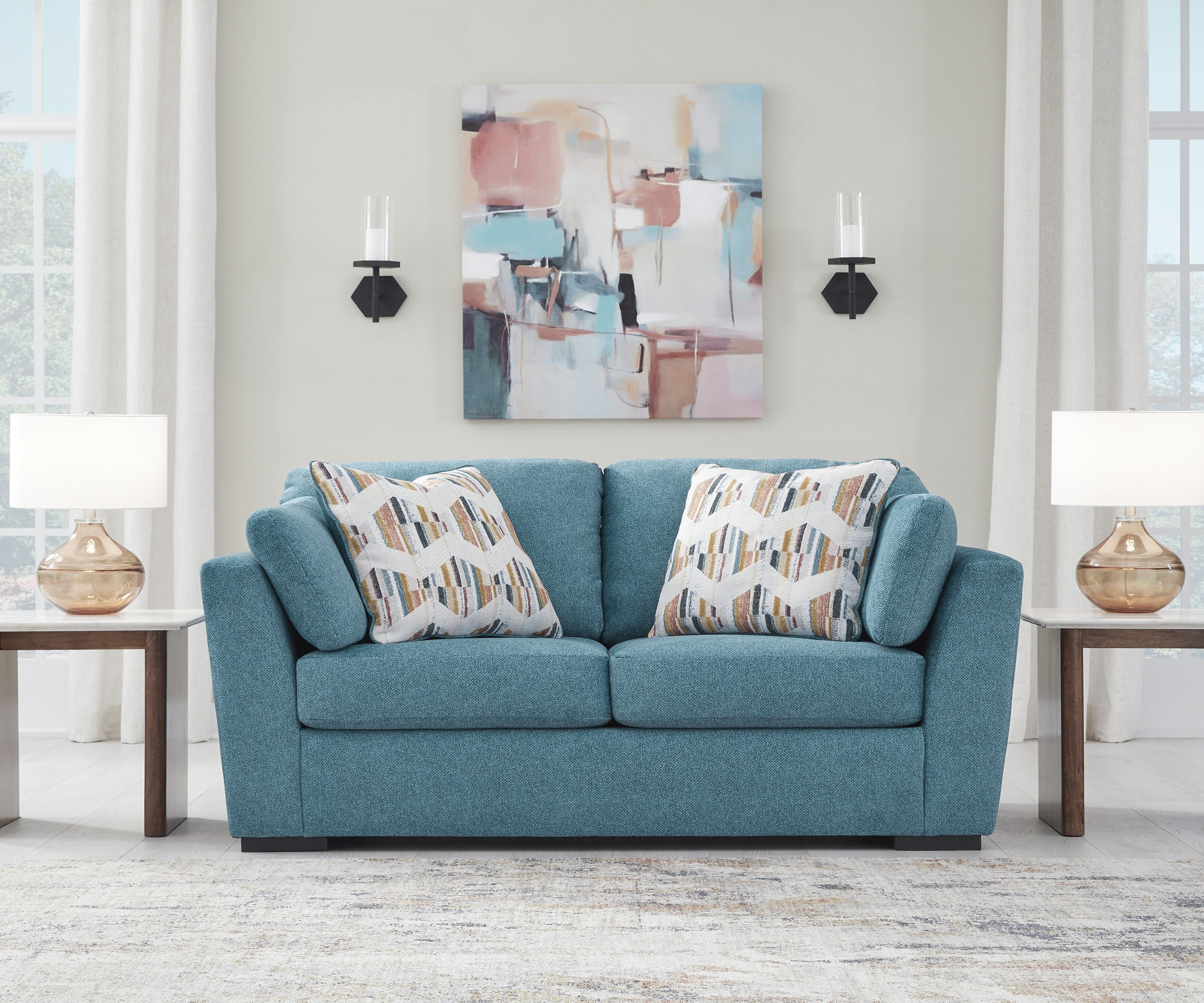 Clareen Upholstered Stationary Loveseat - Comfortable Small Sofa for Living Room, Bedroom & Office | Perfect for Relaxing, Reading & Small Spaces