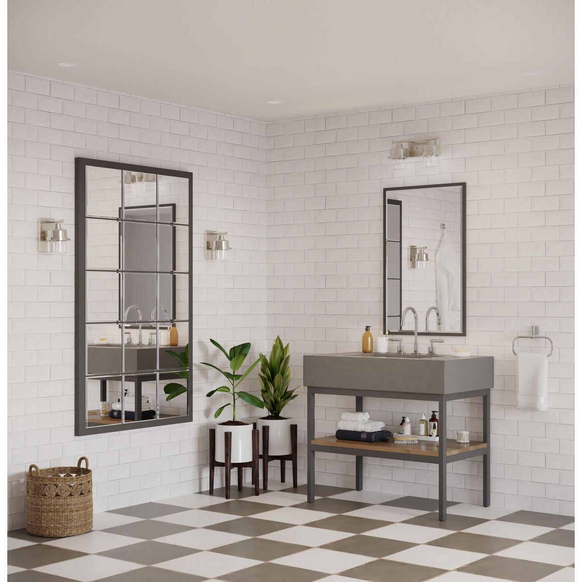 Beckner Collection Two Light Clear Glass Bathroom Vanity Light Fixture - Perfect for Modern Bathroom, Powder Room, and Spa Decor