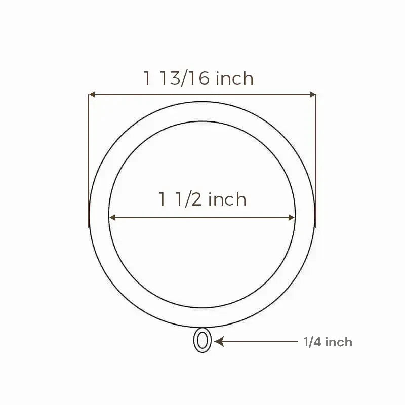 Heavy Duty Metal Curtain Rings with Eyelets - 32 Pack for Durable Drapery Hooks, Blackout Curtain Hangers - Perfect for Home, Office, and Hotel Window Treatments