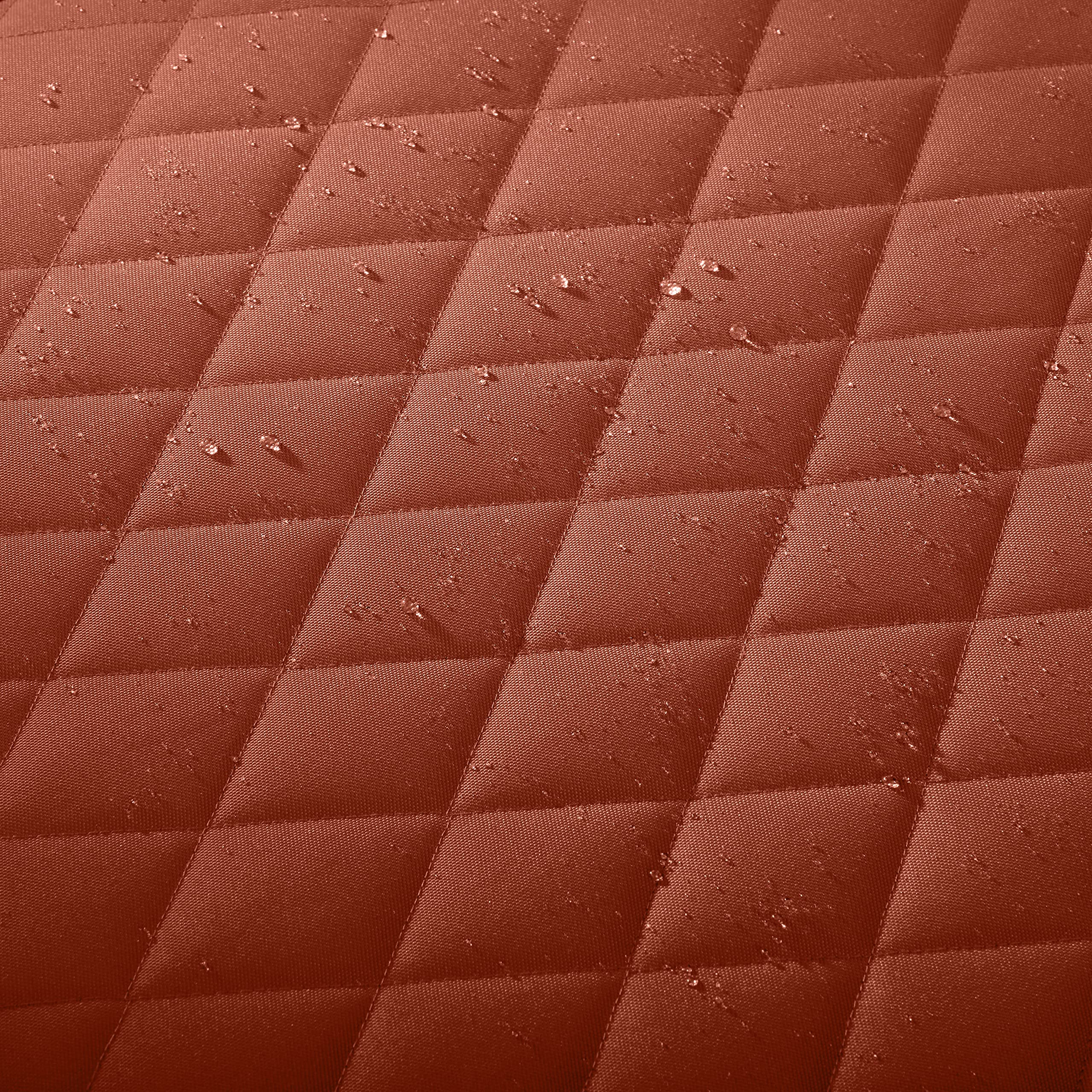 Classic Accessories Montlake Outdoor Chaise Lounge Cushion - 72 x 21 Inch FadeSafe, Water-Repellent, Quilted Spice - Perfect for Poolside, Patio, and Garden Relaxation