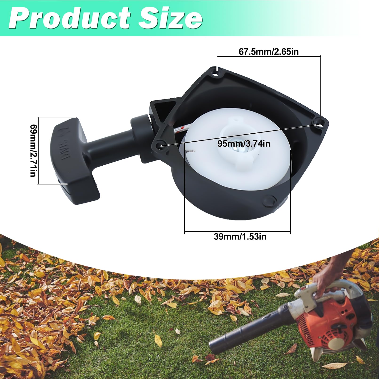 Echo ES-250 PB-250 PB-250LN ES-252 PB-252 254cc Recoil Pull Start Starter Assembly Replacement - Compatible with A051000961 A052000490 A051002980 - Perfect for Handheld Blower Maintenance & Quick Engine Starts