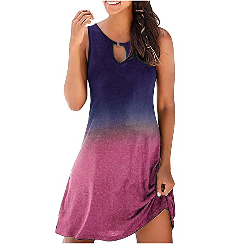 Women's Floral Summer Dress - Sleeveless Casual Beach Sundress, Loose Tank Swing Dress for Vacation & Holiday Coverups | Perfect for Beach Outings, Pool Parties & Summer Getaways