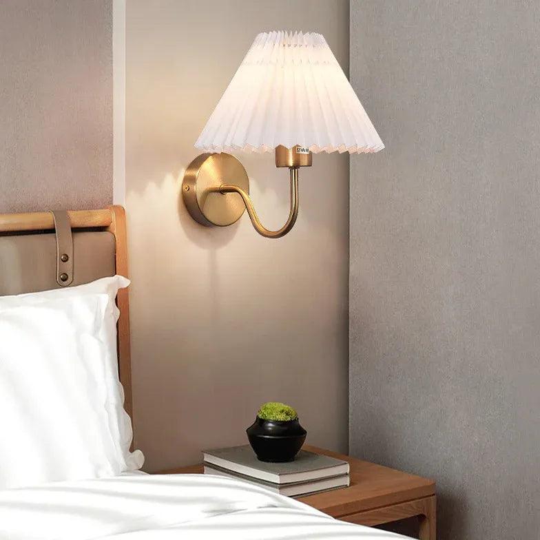 Modern Wall Sconces with Fabric Shades - Bedroom Lighting Fixtures for Cozy Ambience, Hallway & Living Room Decor