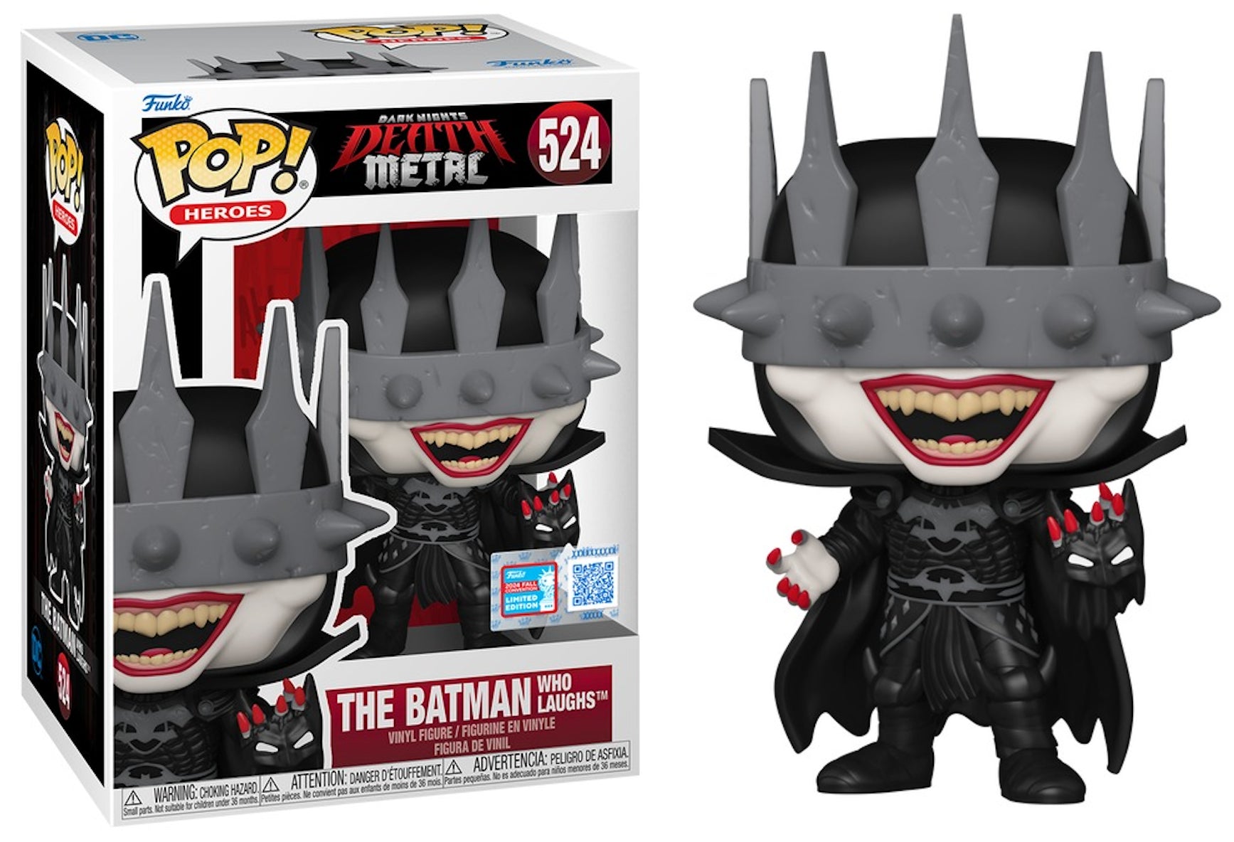 DC Comics Pop! The Batman Who Laughs #524 Vinyl Figure - Exclusive Collectible for Comic Fans & Movie Lovers - Perfect for Display, Gifts, and Home Decor
