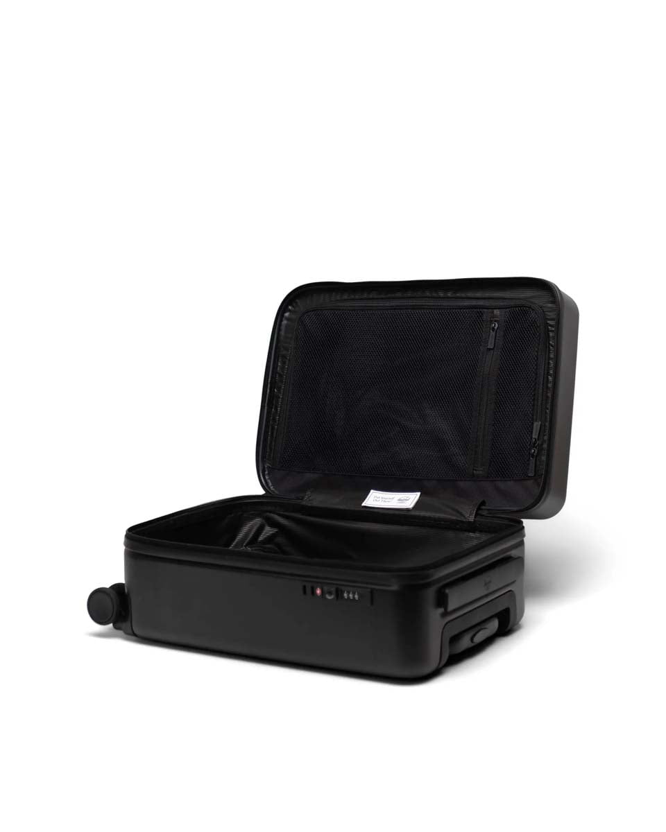 Herschel Heritage Hardshell Carry On Luggage - Black | Lightweight Durable Suitcase for Air Travel & Weekend Getaways