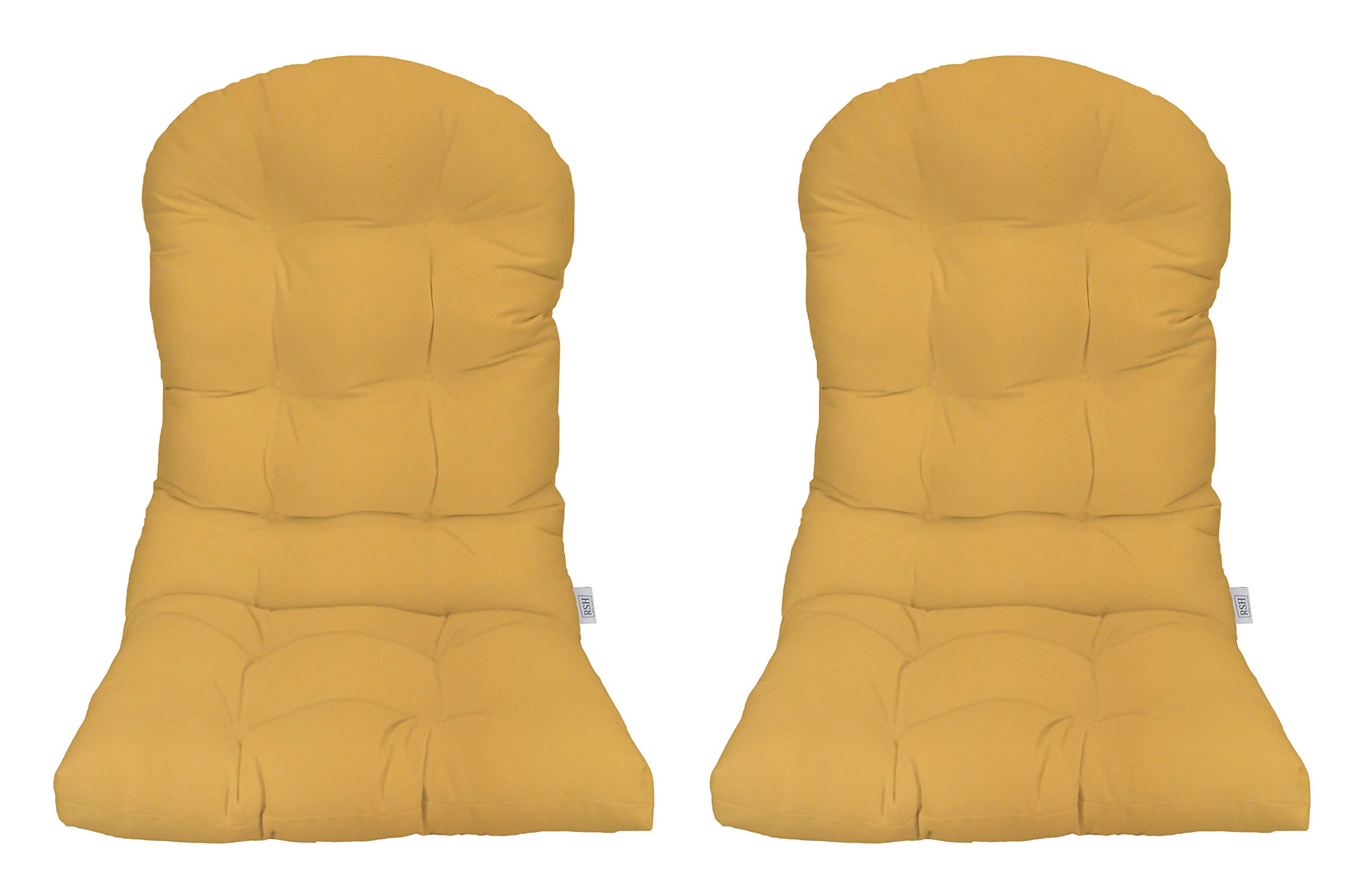 RSH DECOR: Sunbrella Tufted Adirondack Chair Cushions Set of 2 - Waterproof & Fade-Resistant Outdoor Patio Cushions (42.5