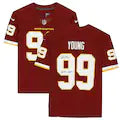 Chase Young Washington Football Team Autographed Maroon Nike Limited Jersey with 2020 DROY Inscription - Authentic Signed NFL Jersey for Collectors and Fans - Perfect for Memorabilia Display, Gifts, and Game Day Outfits