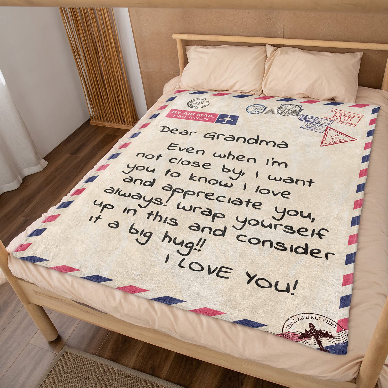 Cozy Grandma Birthday Blanket - Soft & Warm 55x70 Inch Throw for Christmas, Retirement Gifts - Yellow Hug-Inspired Design - Perfect for Snuggling, Nursing Homes & Family Gatherings