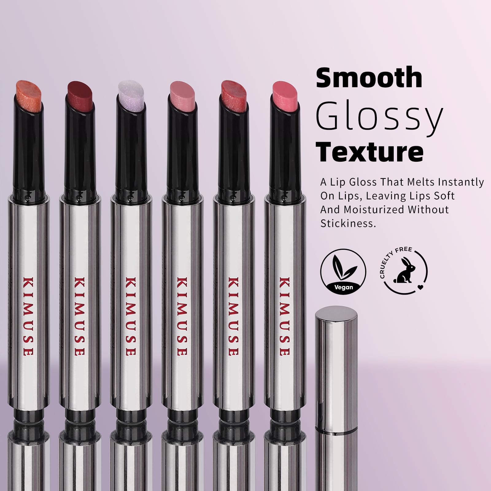 KIMUSE Lip Plumper Gloss - Hydrating Tinted Balm for Plump Lips | Day & Night Wear