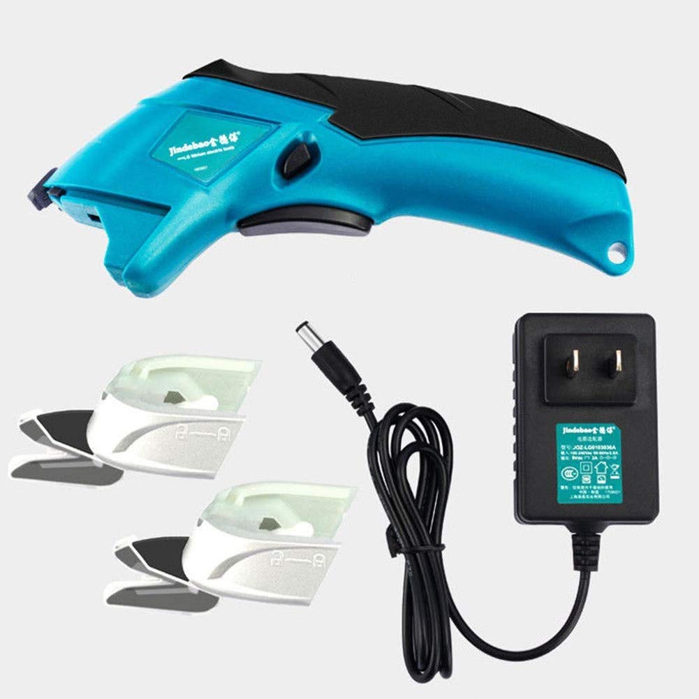 Rechargeable Electric Scissors for Fabric & Leather Cutting - Cordless Handheld Fabric Cutter for DIY Crafts, Sewing Projects & Upholstery Work
