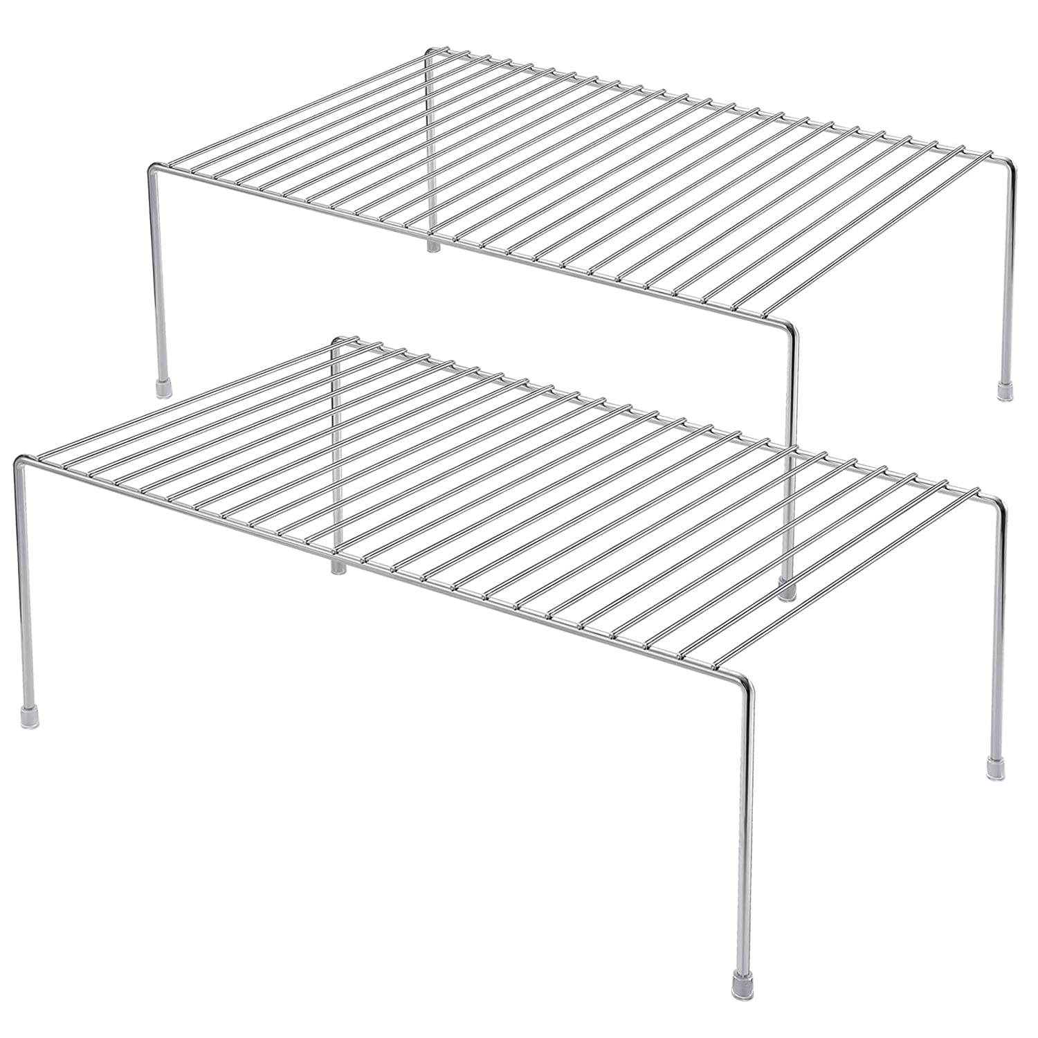 2-Pack Medium Metal Wire Kitchen Cabinet Shelf Organizer (13