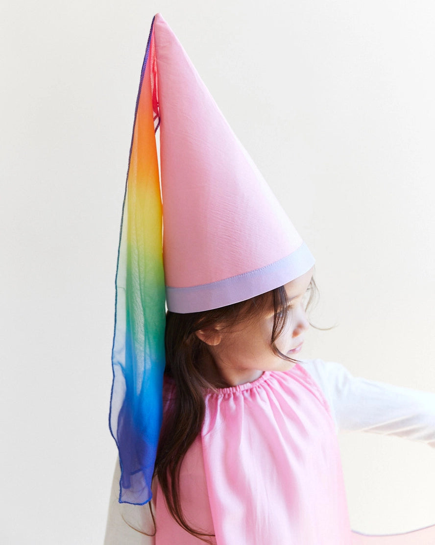 100% Pure Silk Princess Hat for Kids Dress Up - Elegant Costume Accessory for Birthday Parties, Halloween & Photo Shoots