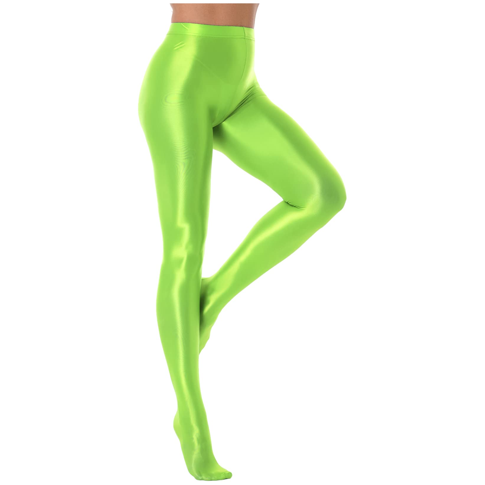 Women's Stretchy Footed Silk Stockings - Shiny Glossy Pantyhose Tights & Leggings for Comfort & Style - Perfect for Office, Parties, and Everyday Wear