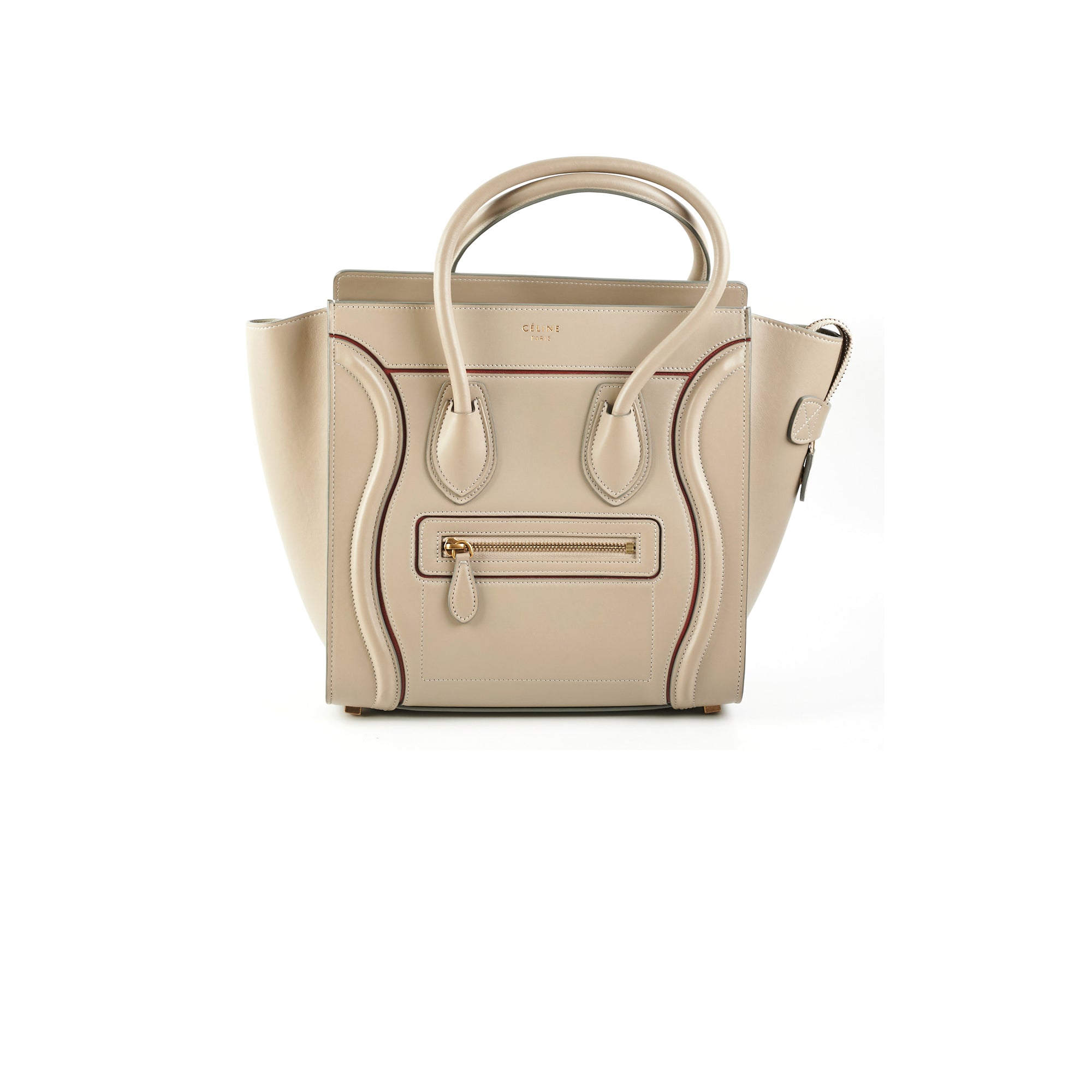 Celine Micro Luggage Bag in Grey | Premium Leather Crossbody Handbag for Women | Perfect for Work, Travel & Everyday Use