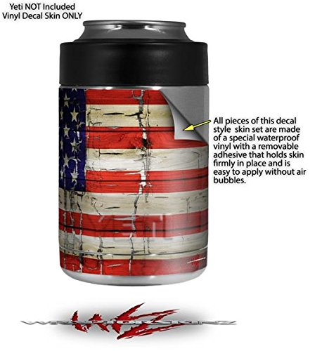 Patriotic Skin Wrap for Yeti Rambler Colster & RTIC Can Coolers - Custom Vinyl Decal (Cooler Not Included) - Perfect for 4th of July, Tailgating, and Outdoor Adventures
