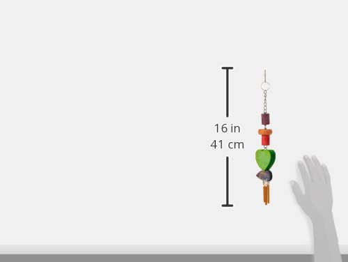 Premium Wooden Bird House with Chimes - Fun & Interactive Bird Toy for Parrots, Cockatiels & Small Birds - Perfect for Cage Play & Outdoor Aviary Enrichment
