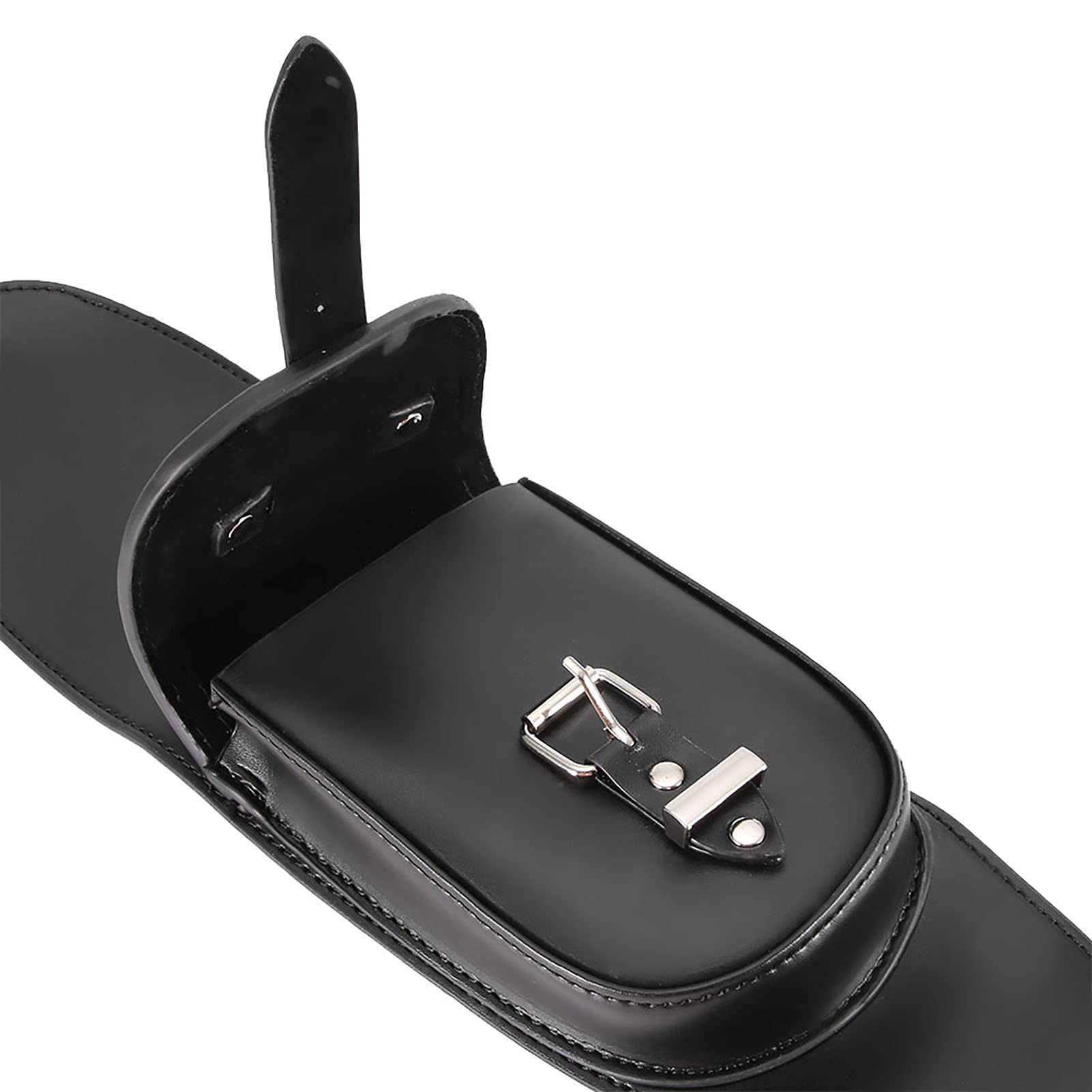 OUKENS Universal Waterproof PU Leather Motorcycle Tank Bag - Black Gas Fuel Tank Storage Bag for Harley, Honda, Yamaha - Perfect for Commuting, Touring & Adventure Rides
