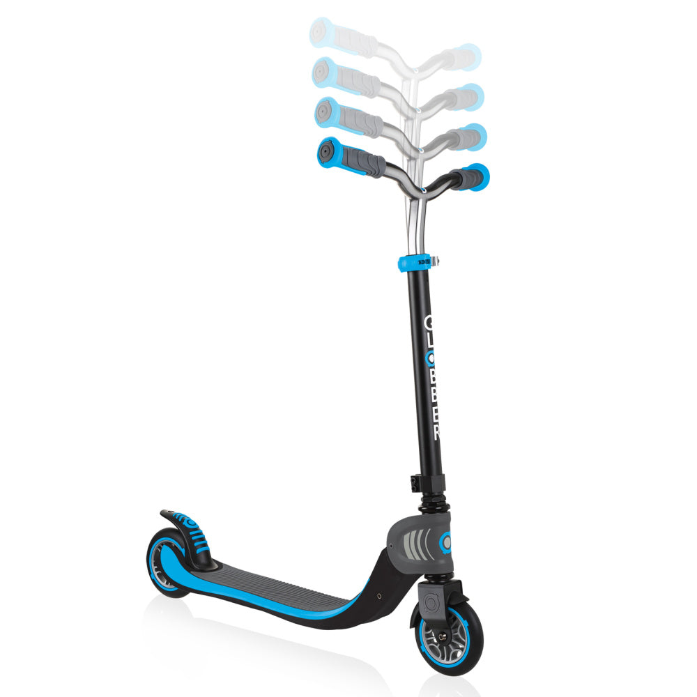Globber Foldable Flow 125mm Kick Scooter for Kids & Adults - Lightweight, Portable & Adjustable Height - Perfect for Commuting, Urban Travel & Outdoor Fun