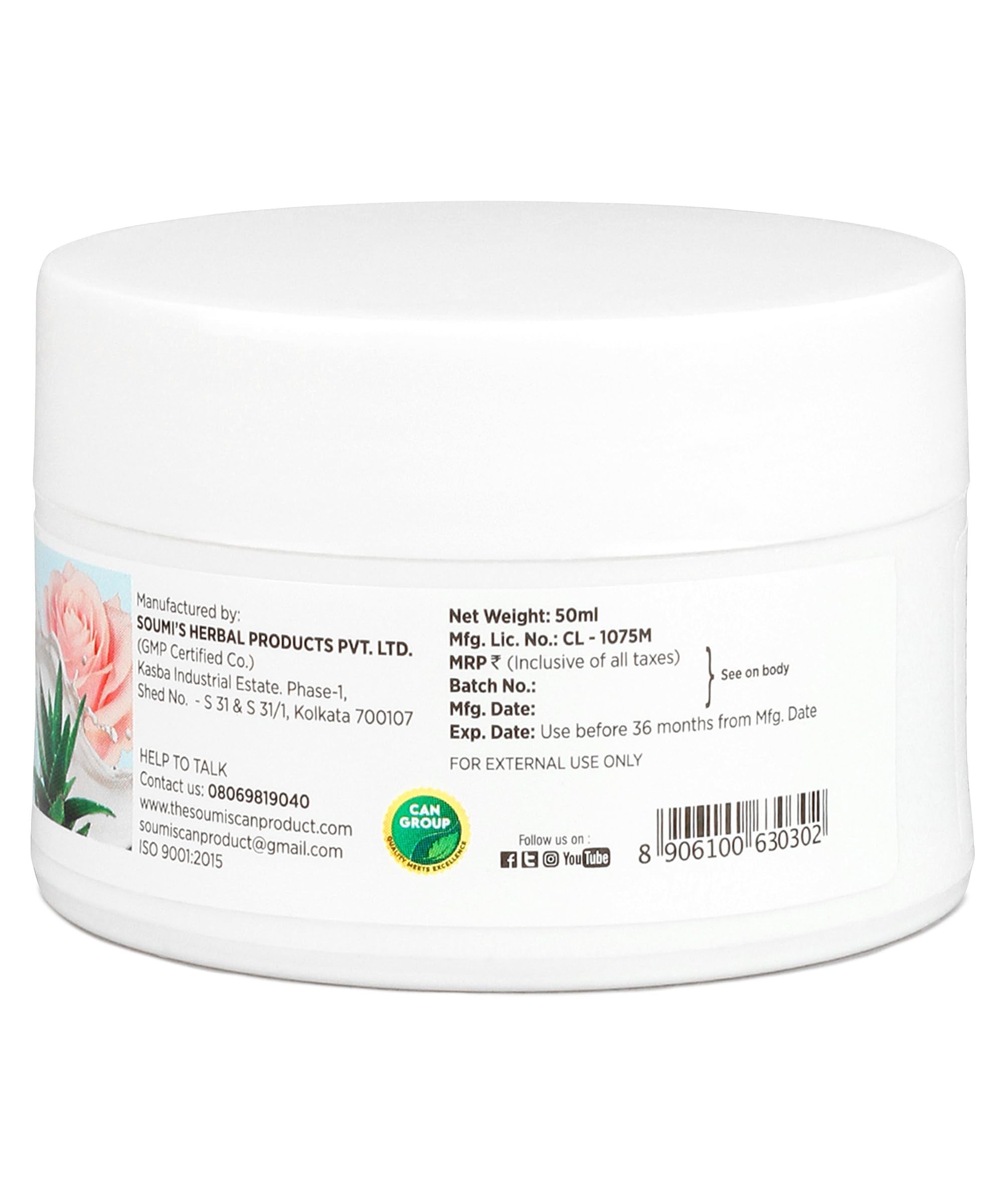 SOUMI's CAN Milk Mask Scrubber 50ml - Deep Cleansing & Exfoliating Face Scrub for Glowing Skin | Pack of 1 | Perfect for Daily Skincare Routine & Spa Days