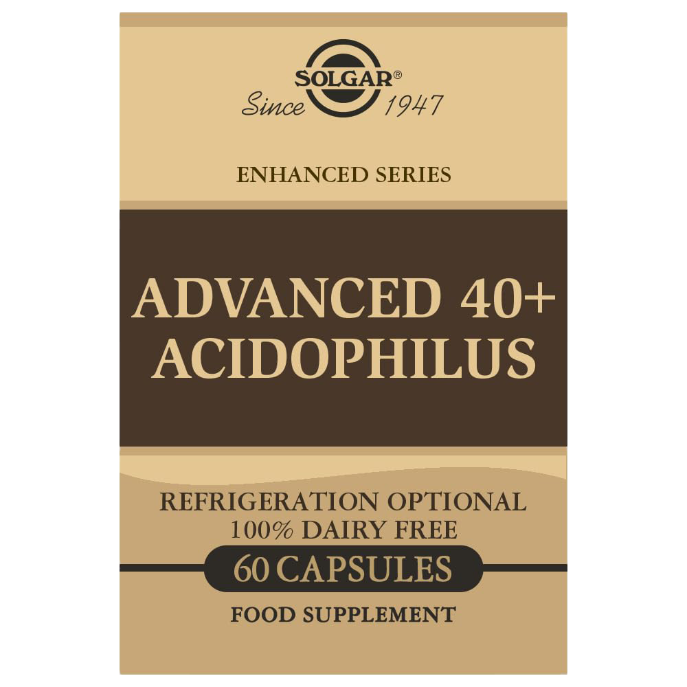 Advanced 40+ Acidophilus Probiotic Supplement - 60 Vegan Capsules for Digestive Health & Immune Support | Gut Flora Balance for Adults & Seniors